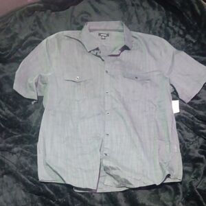Free With Any Purchase Casual Button-Down Shirt in Light Gray